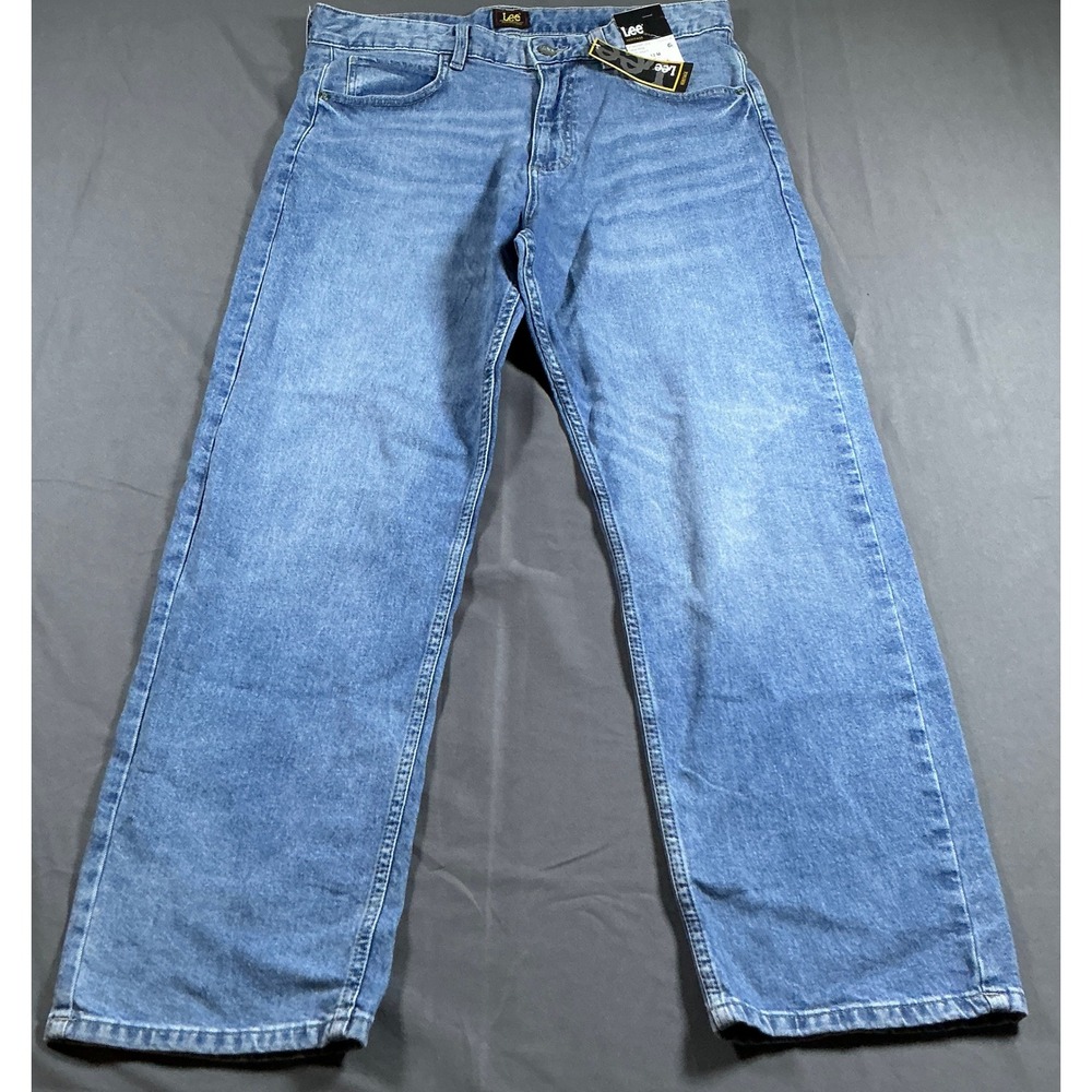 Lee Heritage High Rise Straight Leg Jeans Light Wash Blue Denim Size 12M NEW